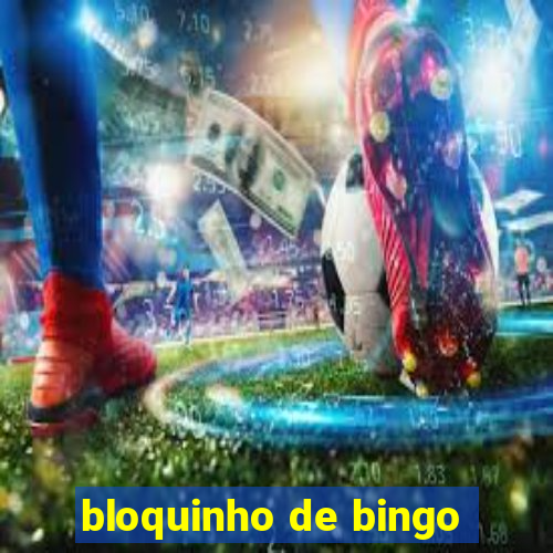 bloquinho de bingo