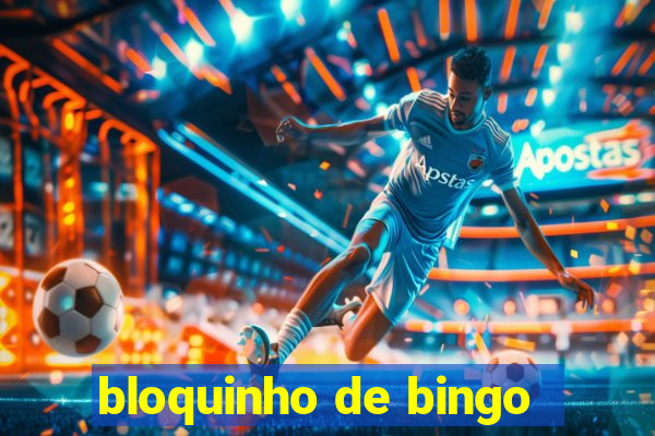 bloquinho de bingo