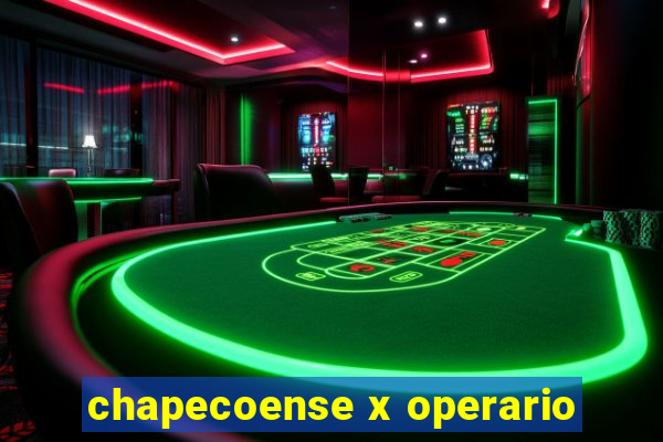 chapecoense x operario