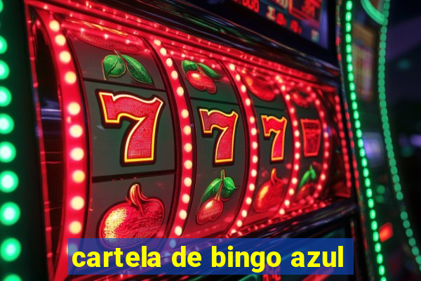 cartela de bingo azul