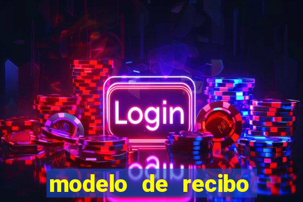 modelo de recibo de pagamento word