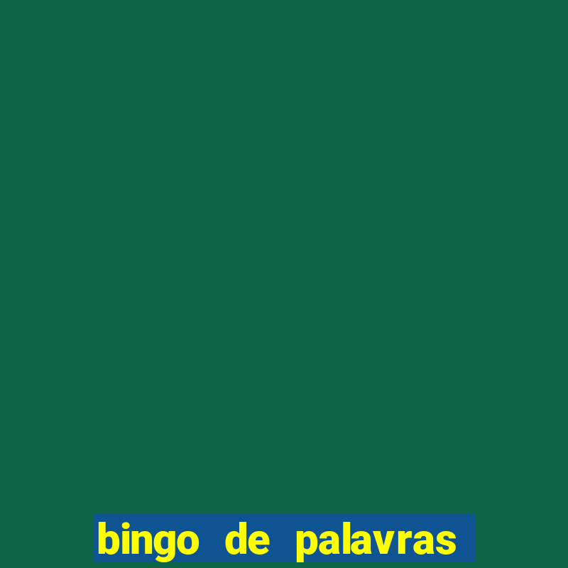 bingo de palavras cha de bebe