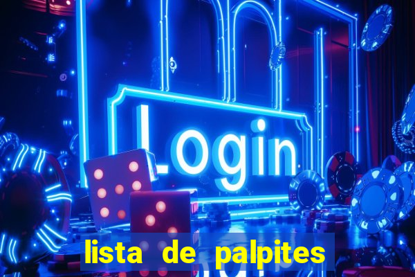 lista de palpites jogos de hoje