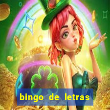 bingo de letras para educa??o infantil