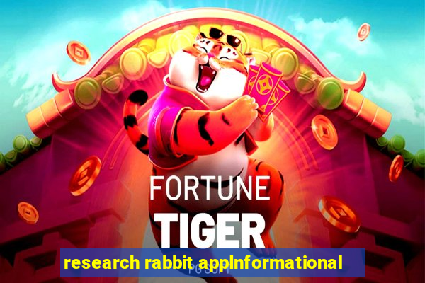 research rabbit appInformational