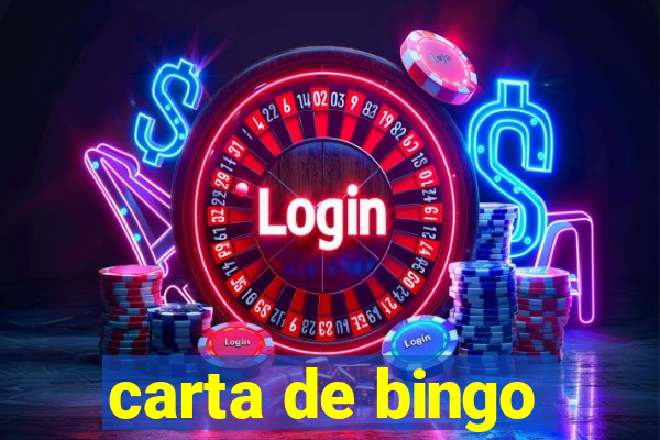 carta de bingo