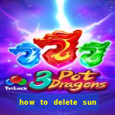 how to delete sun bingo account