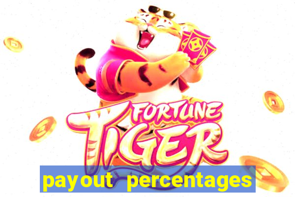 payout percentages of slot machines