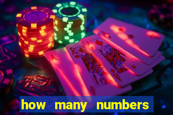 how many numbers in bingo