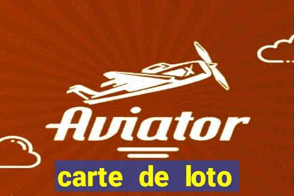 carte de loto bingo a imprimer gratuit