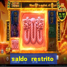 saldo restrito sporting bet