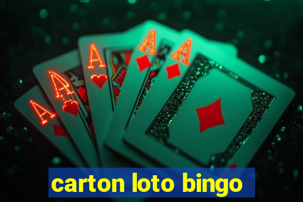 carton loto bingo