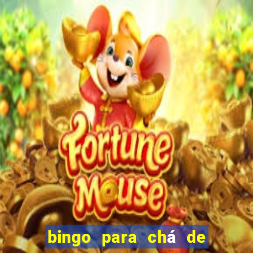 bingo para chá de bebê para imprimir grátis