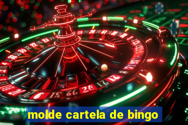 molde cartela de bingo