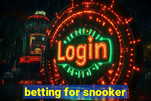 betting for snooker