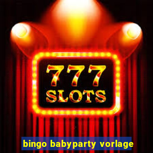 bingo babyparty vorlage