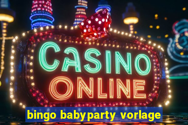 bingo babyparty vorlage