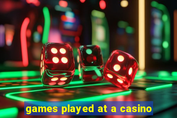 games played at a casino