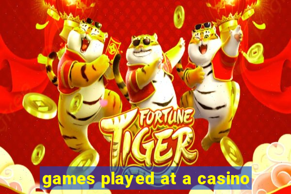 games played at a casino