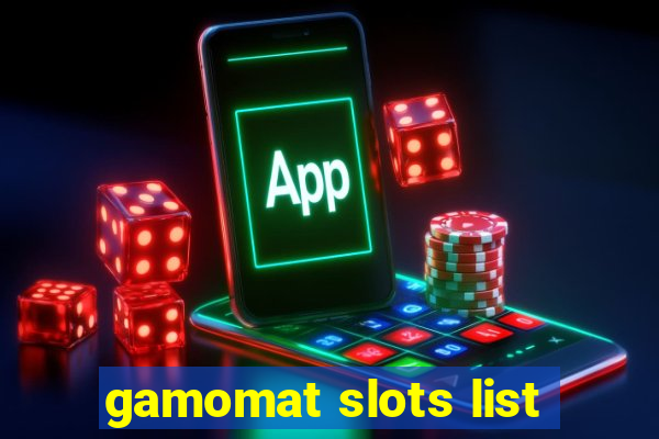 gamomat slots list