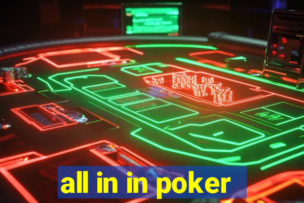 all in in poker