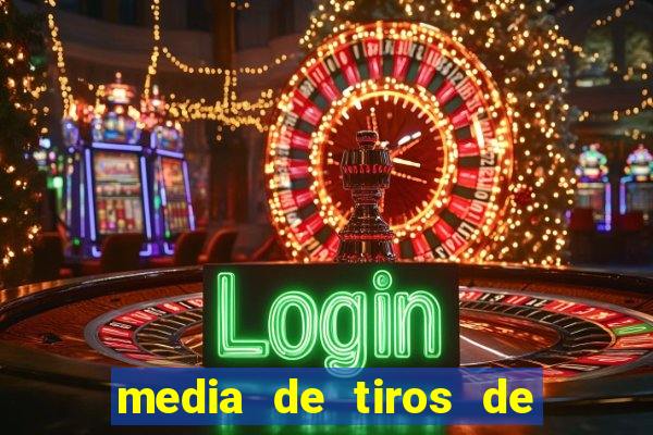 media de tiros de meta por jogo