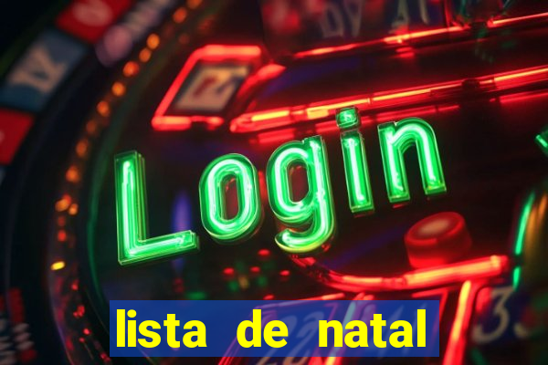 lista de natal para imprimir