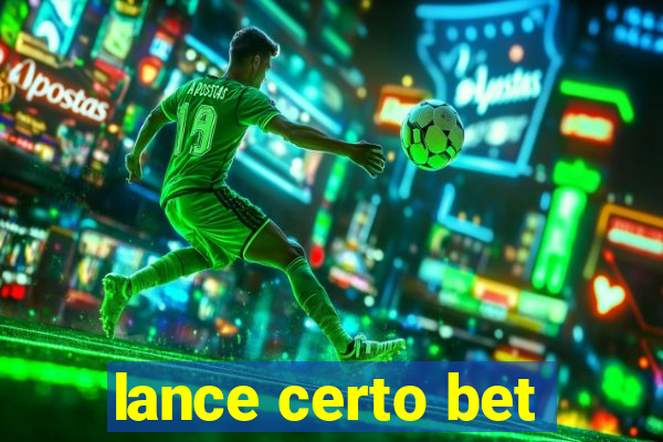 lance certo bet