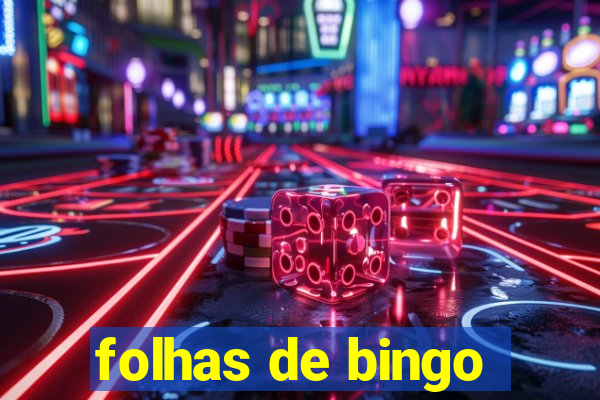 folhas de bingo