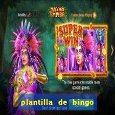 plantilla de bingo para editar