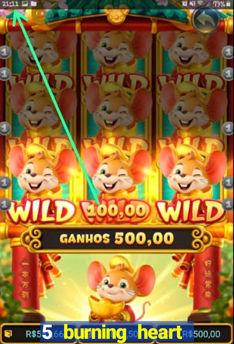 5 burning heart online slot