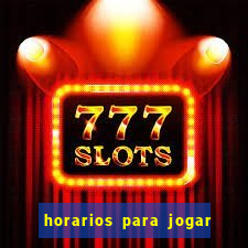 horarios para jogar no fortune tiger