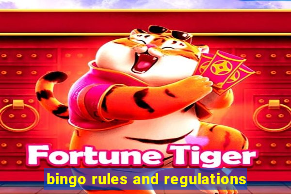 bingo rules and regulations