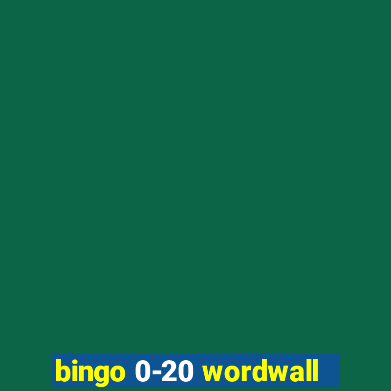 bingo 0-20 wordwall