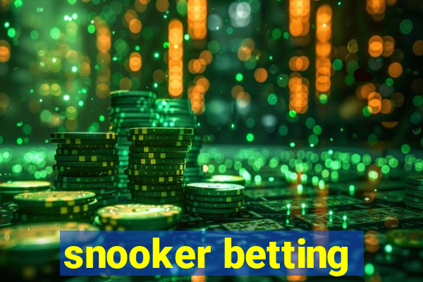 snooker betting