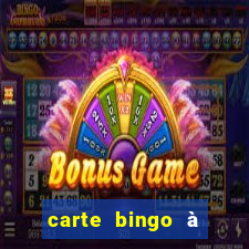 carte bingo à imprimer gratuit