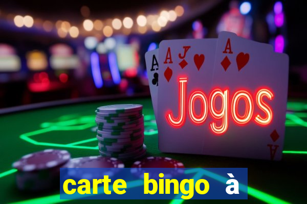 carte bingo à imprimer gratuit