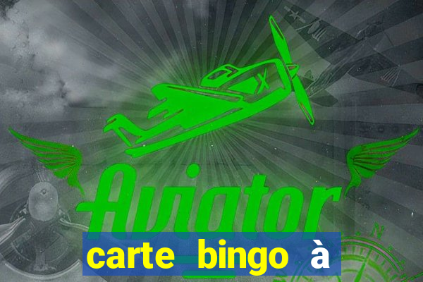 carte bingo à imprimer gratuit