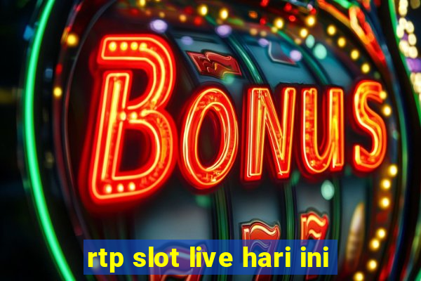 rtp slot live hari ini