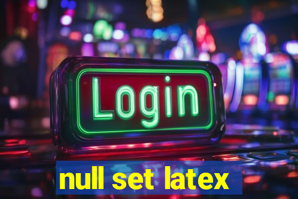 null set latex