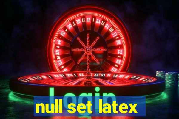 null set latex