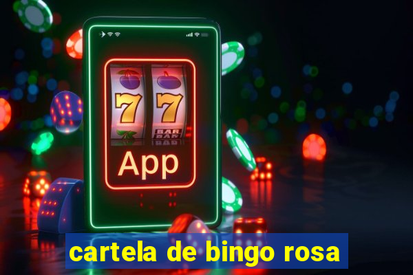 cartela de bingo rosa