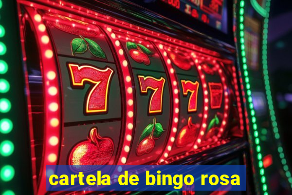 cartela de bingo rosa