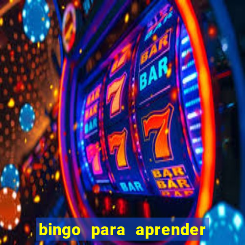 bingo para aprender a leer