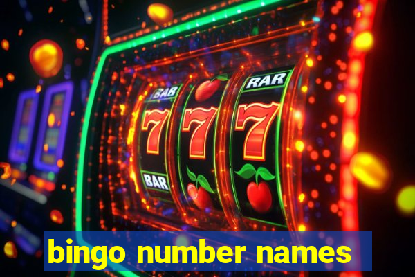 bingo number names