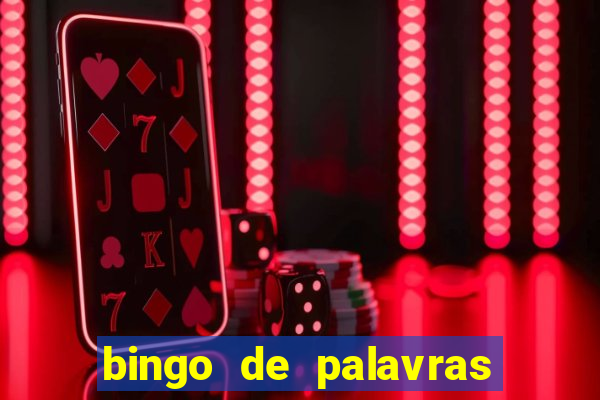 bingo de palavras 3 ano