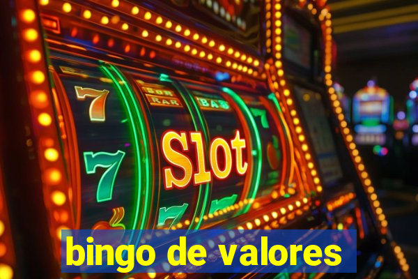 bingo de valores