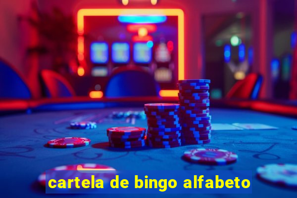 cartela de bingo alfabeto