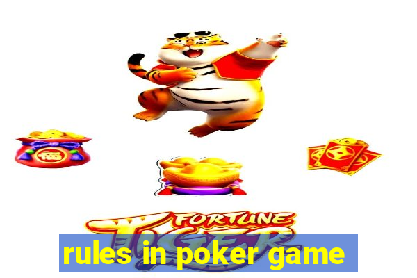 rules in poker game