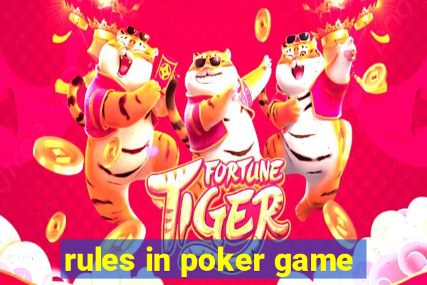 rules in poker game